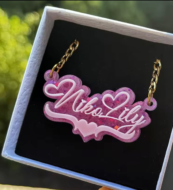 Custom acrylic color necklace