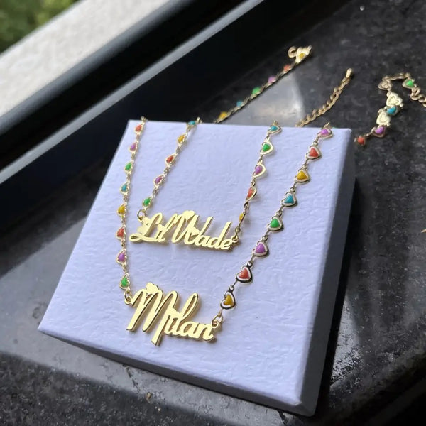 Personalized Dripped In Hearts Set